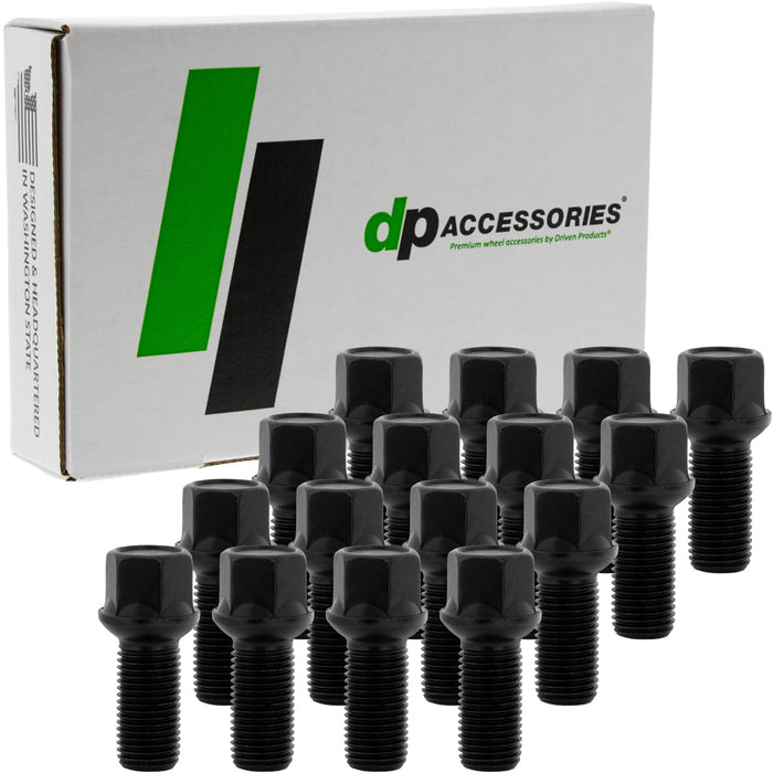 DPAccessories Lug Bolts | Compatible Replacement for Audi VW | WHT001812, WHT002437, 431601139A, 8D0601139A, 8D0601139D | For Factory/OEM Wheels Only