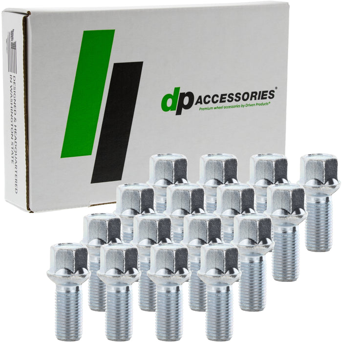 DPAccessories Lug Bolts | Compatible Replacement for Audi VW | WHT001812, WHT002437, 431601139A, 8D0601139A, 8D0601139D | For Factory/OEM Wheels Only