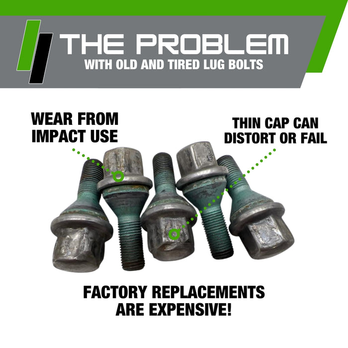 DPAccessories Lug Bolts | Compatible Replacement for Dodge Fiat Jeep | 68296586AA, 68494115AA, 6510685AA | For Factory/OEM Wheels Only