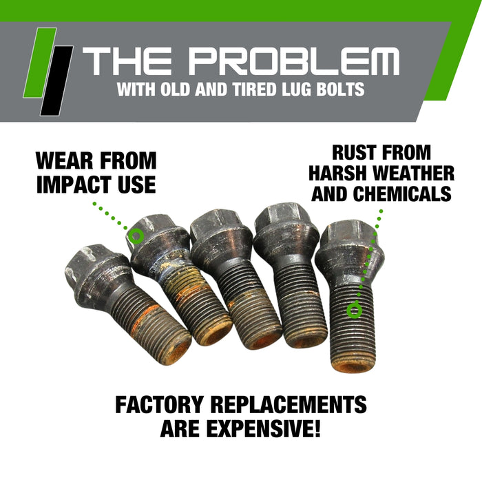 DPAccessories Lug Bolts | Compatible Replacement for BMW Mini | 36-13-6-890-324, 36-13-6-774-896, 36-13-6-781-151 | For Factory/OEM Wheels Only