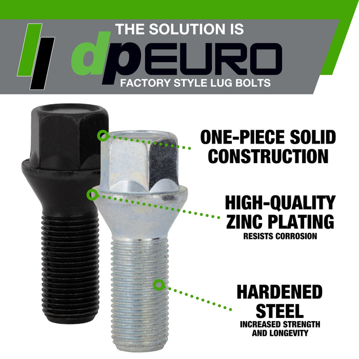 DPAccessories Lug Bolts | Compatible Replacement for BMW Mini | 36-13-6-890-324, 36-13-6-774-896, 36-13-6-781-151 | For Factory/OEM Wheels Only
