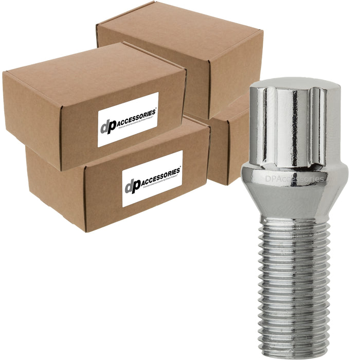 DPAccessories M14x1.25 Lug Bolts For Aftermarket Wheels | Spline Bolt | 27mm Shank