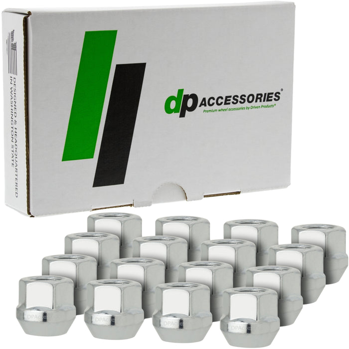 DPAccessories 1/2-20 Lug Nuts - Open End Bulge Acorn - 21mm (0.83") Tall - 19mm (3/4") Hex