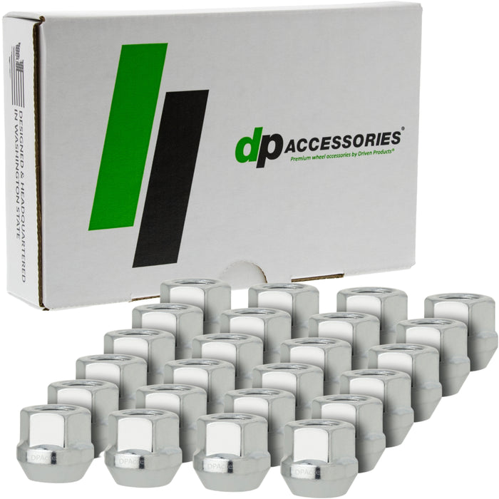 DPAccessories M14x2.00 Lug Nuts For Aftermarket Wheels - Open End Bulge Acorn - 21mm (0.83") Tall - 19mm (3/4") Hex
