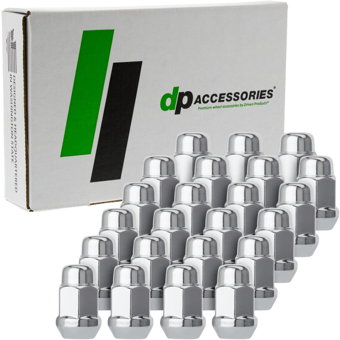 DPAccessories 1/2-20 Lug Nuts | Closed End Bulge Acorn | 36mm (1.4") Tall | 19mm (3/4") Hex