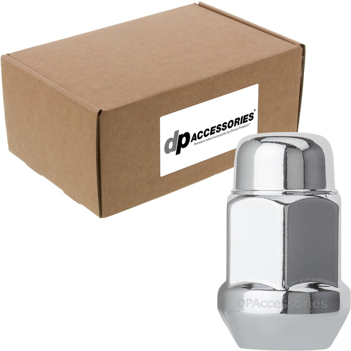 DPAccessories M12x1.25 Lug Nuts | Closed End Bulge Acorn | 36mm (1.4") Tall | 19mm (3/4") Hex