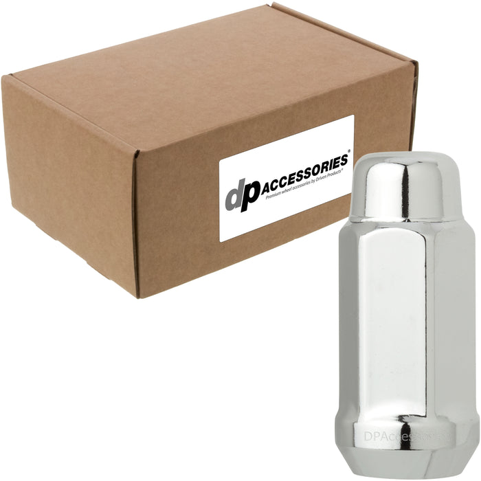 DPAccessories 1/2-20 Lug Nuts For Aftermarket Wheels - Closed End XL Bulge Acorn - 48mm (1.9") Tall - 19mm (3/4") Hex