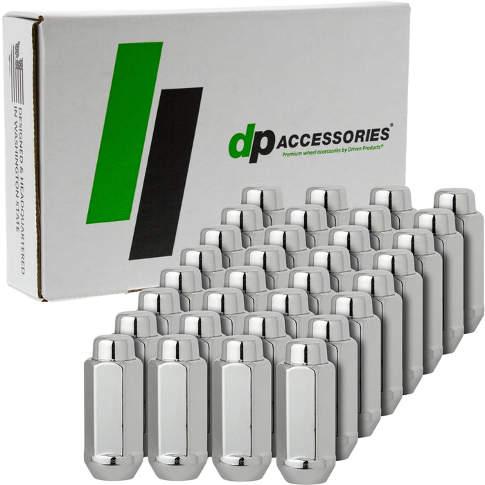 DPAccessories 9/16-18 Lug Nuts - Closed End XXL Bulge Acorn - 22mm (7/8") Hex - 2.35" Tall