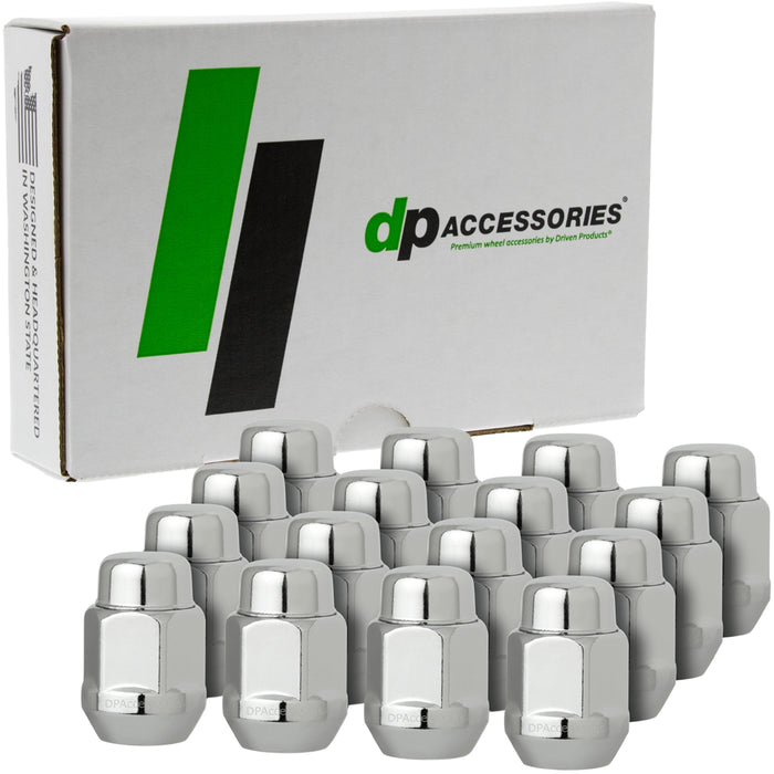 DPAccessories M12x1.25 Lug Nuts - Closed End Bulge Acorn - 21mm (13/16") Hex - 1.4" Tall