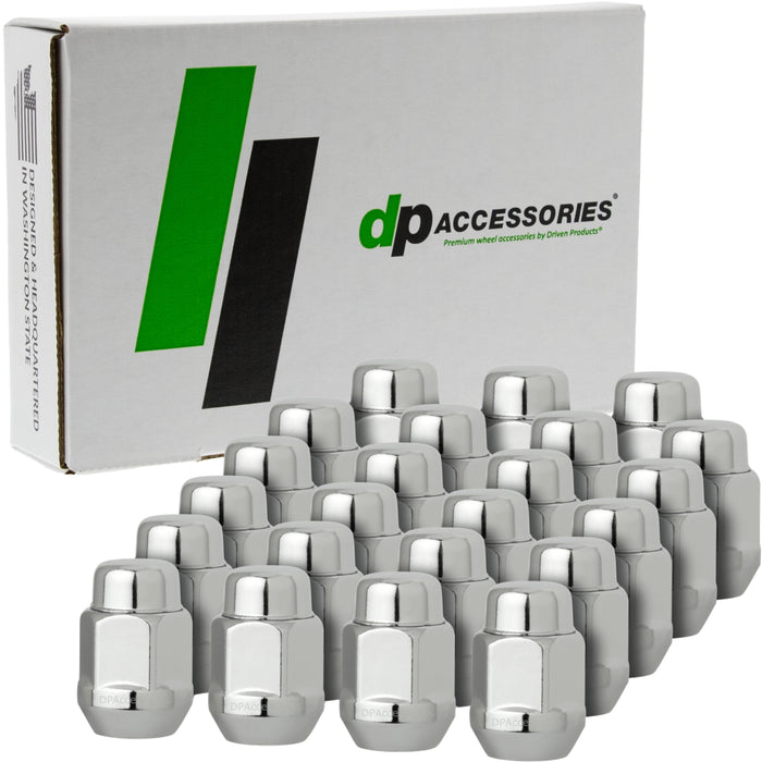 DPAccessories 1/2-20 Lug Nuts - Closed End Bulge Acorn - 21mm (13/16") Hex - 1.4" Tall