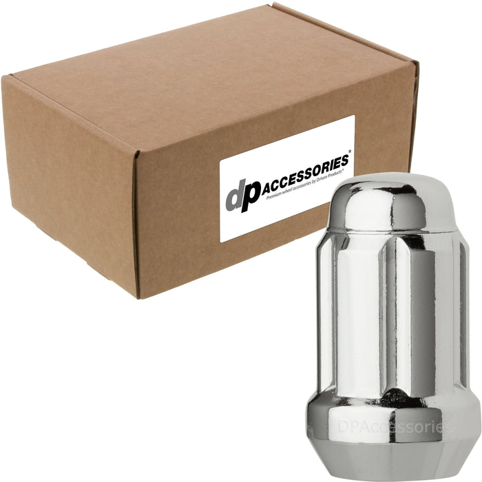 DPAccessories M12x1.25 Lug Nuts For Aftermarket Wheels - Closed End Spline Tuner - 34mm (1.35") Tall
