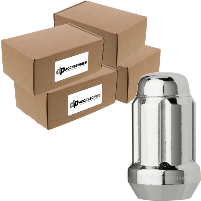 DPAccessories 1/2-20 Lug Nuts For Aftermarket Wheels - Closed End Spline Tuner - 34mm (1.35") Tall