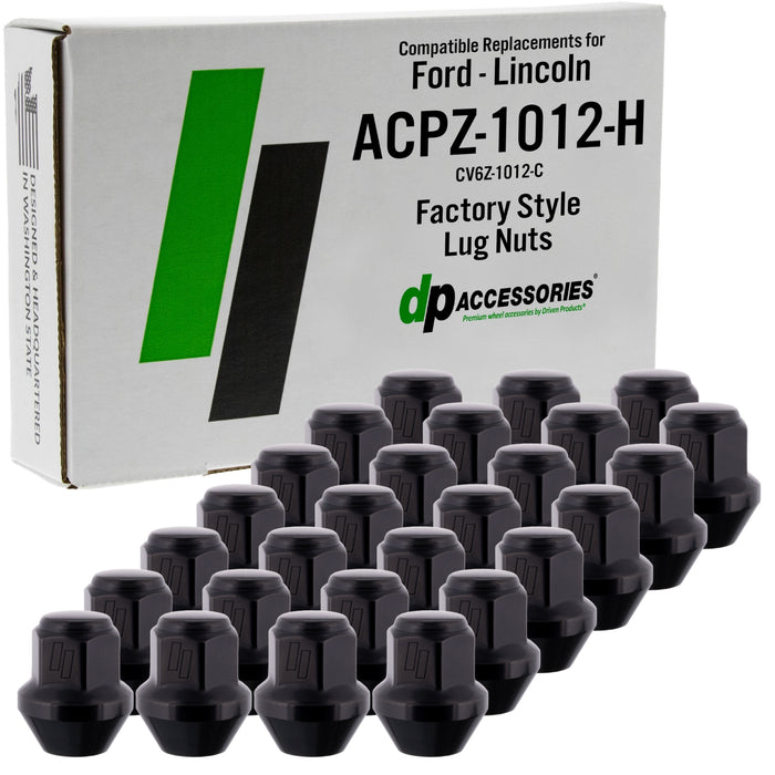 DPAccessories Lug Nuts | Compatible Replacement for Ford-Lincoln | ACPZ-1012-H, CV6Z-1012-C | Factory/OEM Wheels Only