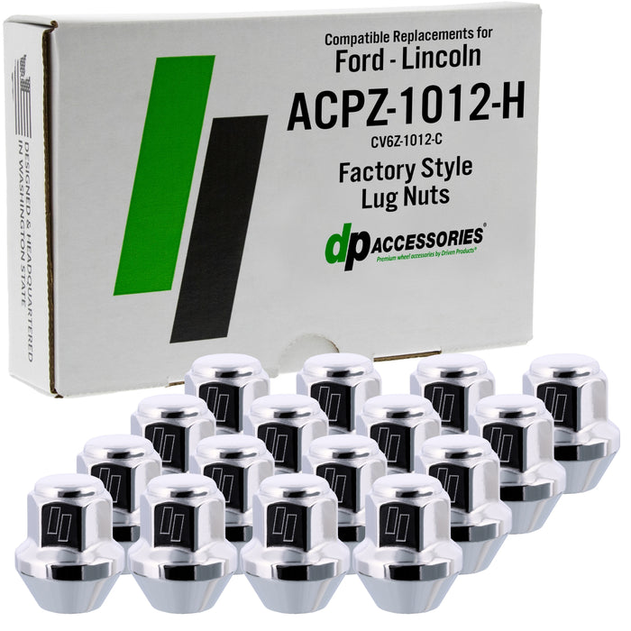 DPAccessories Lug Nuts | Compatible Replacement for Ford-Lincoln | ACPZ-1012-H, CV6Z-1012-C | Factory/OEM Wheels Only