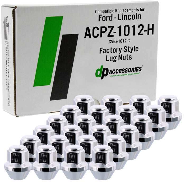 DPAccessories Lug Nuts | Compatible Replacement for Ford-Lincoln | ACPZ-1012-H, CV6Z-1012-C | Factory/OEM Wheels Only