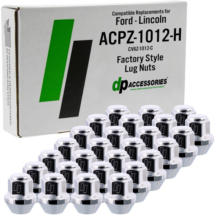 DPAccessories Lug Nuts | Compatible Replacement for Ford-Lincoln | ACPZ-1012-H, CV6Z-1012-C | Factory/OEM Wheels Only