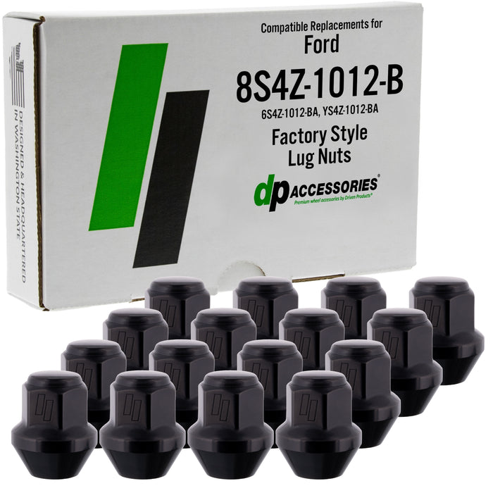 DPAccessories Lug Nuts | Compatible Replacement for Ford | 8S4Z-1012-B, 6S4Z-1012-BA, YS4Z-1012-BA | Factory/OEM Wheels Only