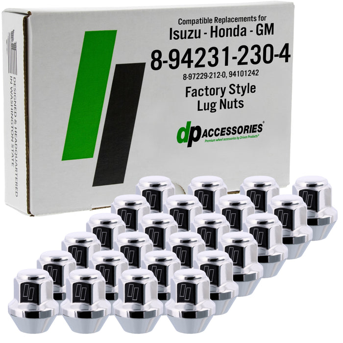 DPAccessories Lug Nuts | Compatible Replacement for Isuzu-Honda-GM | 8-94231-230-4, 8-97229-212-0, 94101242 | Factory/OEM Wheels Only
