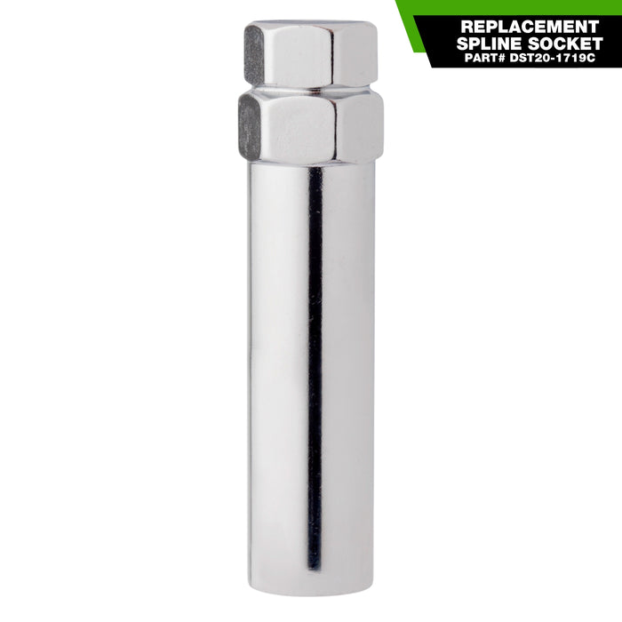 DPAccessories 6-Spline Tool Socket Adapter for Spline Lug Bolts (17mm & 19mm Hex)