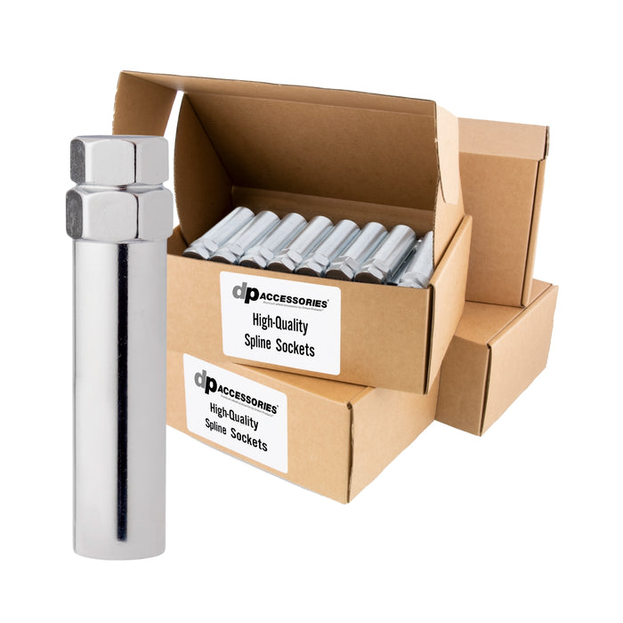 DPAccessories 6-Spline Tool Socket Adapter for Spline Lug Bolts (17mm & 19mm Hex)