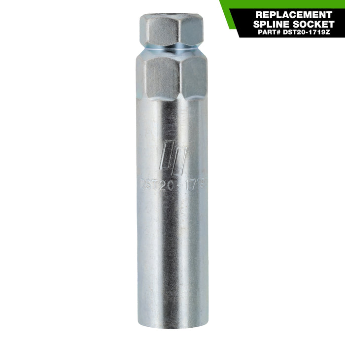 DPAccessories 6-Spline Tool Socket Adapter for Spline Lug Bolts (17mm & 19mm Hex)