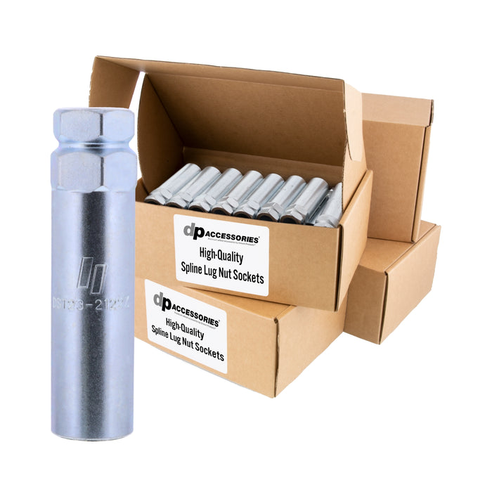 DPAccessories 6-Spline Tool Socket Adapter for Large Duplex Spline Lug Nuts - Replaces D5110K (13/16" & 7/8" Hex)