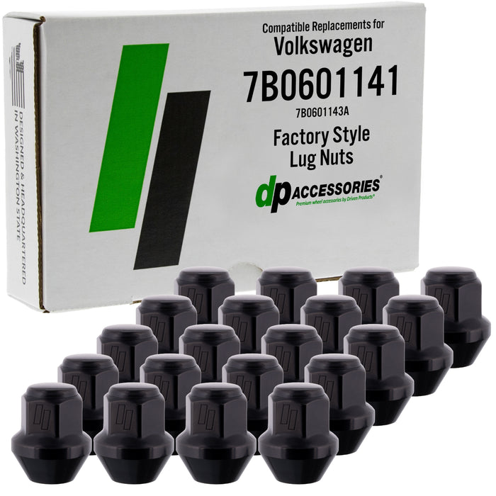 DPAccessories Lug Nuts | Compatible Replacement for Volkswagen | 7B0601141, 7B0601143A | Factory/OEM Wheels Only