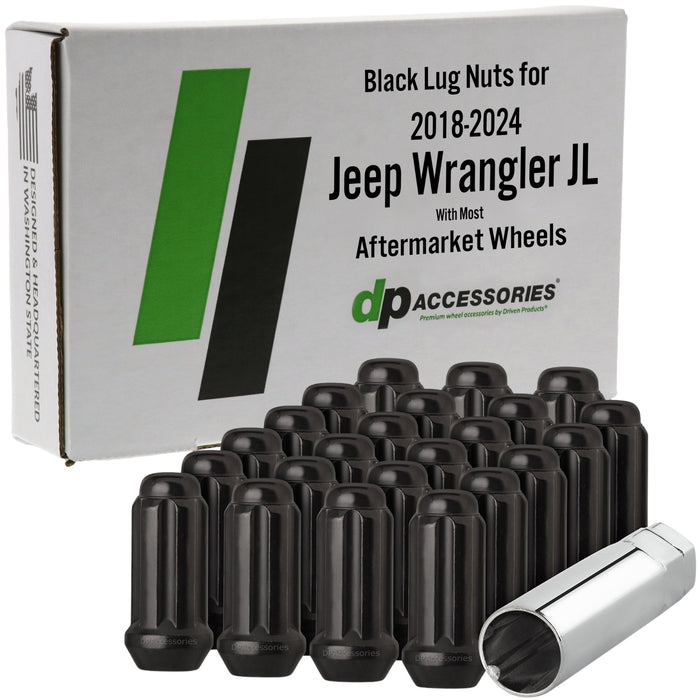 DPAccessories Lug Nuts Compatible with 2018-2024 Jeep Wrangler JL