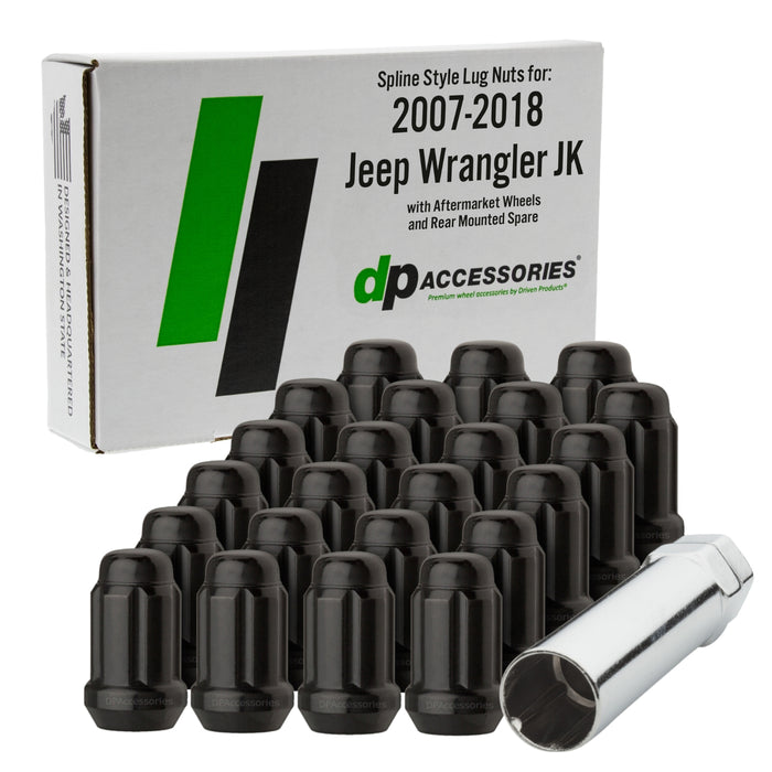 DPAccessories Lug Nuts Compatible with 2007-2018 Jeep Wrangler JK