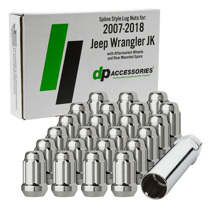 DPAccessories Lug Nuts Compatible with 2007-2018 Jeep Wrangler JK