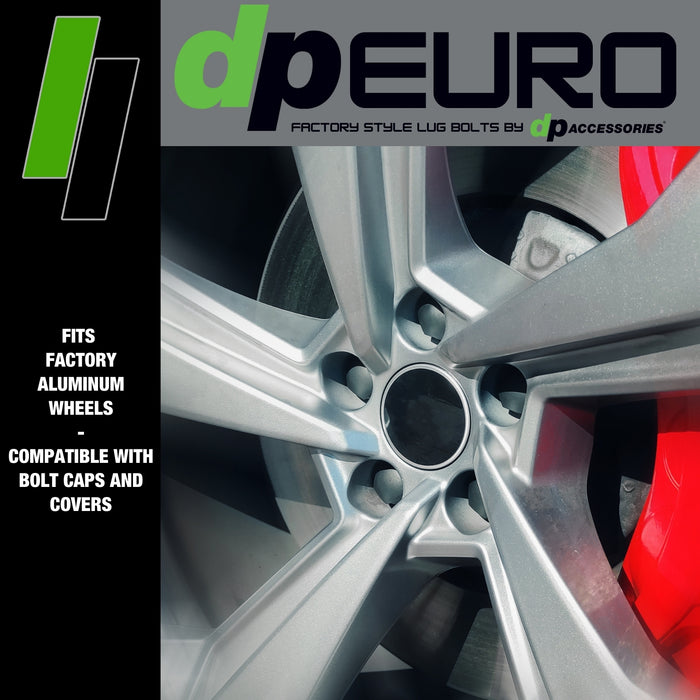 DPAccessories Lug Bolts | Compatible Replacement for Audi VW | WHT001812, WHT002437, 431601139A, 8D0601139A, 8D0601139D | For Factory/OEM Wheels Only