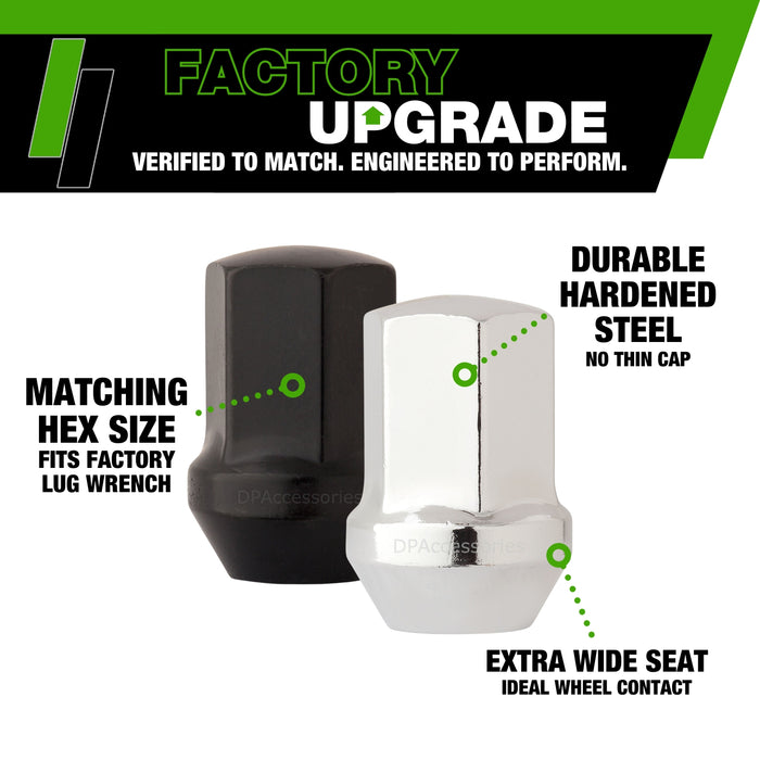 DPAccessories Lug Nuts | Compatible Replacement for Dodge-Chrysler | 6507826AA | Factory/OEM Wheels Only