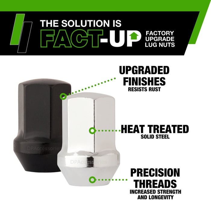 DPAccessories Lug Nuts | Compatible Replacement for Ford-Lincoln | ACPZ-1012-M | Factory/OEM Wheels Only