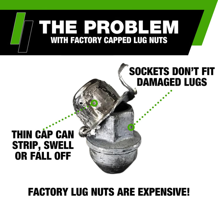 DPAccessories Lug Nuts | Compatible Replacement for Ford-Lincoln | ACPZ-1012-B | Factory/OEM Wheels Only