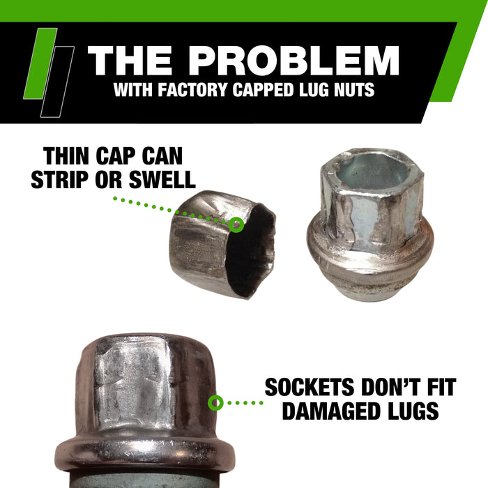 DPAccessories Lug Nuts | Compatible Replacement for Dodge-Jeep-RAM | 6509422AA | Factory/OEM Wheels Only