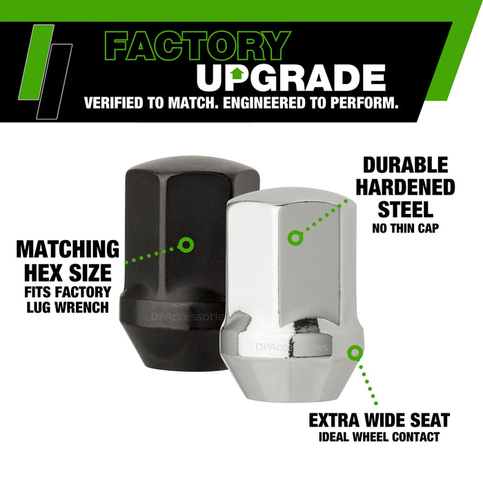 DPAccessories Lug Nuts | Compatible Replacement for Chevrolet-Cadillac-Buick | 9597846, 9598179 | Factory/OEM Wheels Only