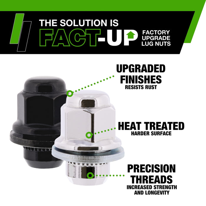 DPAccessories Lug Nuts | Compatible Replacement for Nissan-Infiniti | 40224-JK00A, 40224-4HH0A | For Factory/OEM Wheels Only