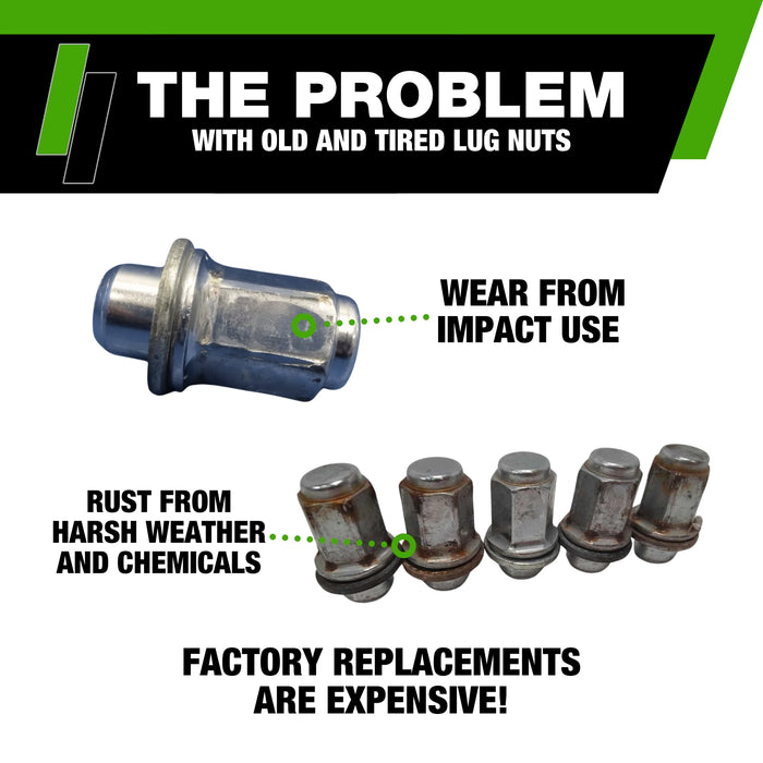 DPAccessories Lug Nuts | Compatible Replacement for Toyota-Lexus | 90942-01058, 90080-17036, 90942-A1011 | Factory/OEM Wheels Only