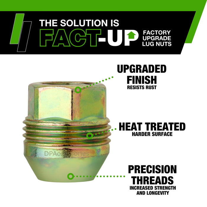 DPAccessories Lug Nuts - Compatible Replacement for Chevrolet-GMC - 9595175, 9591772, 9598178