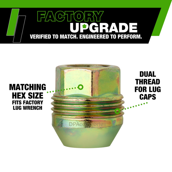 DPAccessories Lug Nuts - Compatible Replacement for Chevrolet-GMC - 9595175, 9591772, 9598178