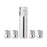 DPAccessories 9/16-18 Lug Nut Locks For Aftermarket Wheels | Open End Duplex Spline Tuner | 25mm (1") Tall | 21mm (13/16") & 22mm (7/8") Hex