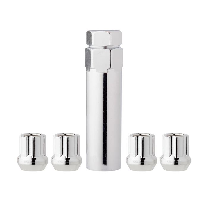 DPAccessories 9/16-18 Lug Nut Locks For Aftermarket Wheels | Open End Duplex Spline Tuner | 25mm (1") Tall | 21mm (13/16") & 22mm (7/8") Hex