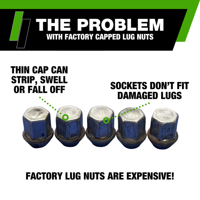 DPAccessories Lug Nuts | Compatible Replacement for Land Rover-Range Rover | 605123499, LR001381, LR043267 | Factory/OEM Wheels Only