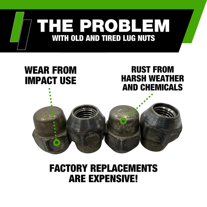 DPAccessories Lug Nuts | Compatible Replacement for Dodge-Chrysler | MB057636, 3880A008 | For Factory/OEM Wheels Only