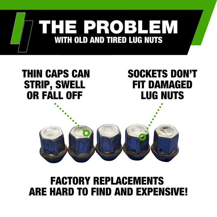 DPAccessories Lug Nuts | Compatible Replacement for Land Rover Range Rover | 605123499, LR001381, LR043267 | For Factory/OEM Wheels Only