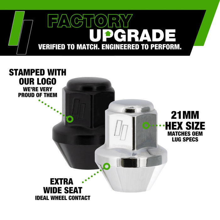 DPAccessories Lug Nuts | Compatible Replacement for Ford Lincoln | ACPZ-1012-M, ACPZ-1012-D | For Factory/OEM Wheels Only