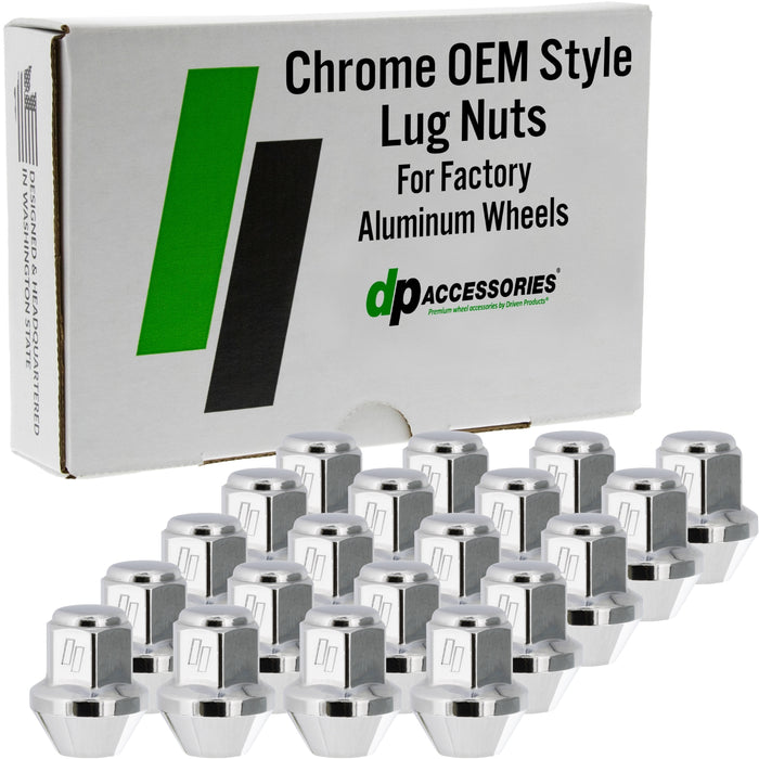 DPAccessories Lug Nuts | Compatible Replacement for Ford Lincoln | ACPZ-1012-M, ACPZ-1012-D | For Factory/OEM Wheels Only