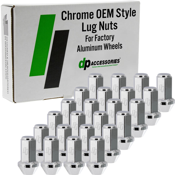 DPAccessories Lug Nuts | Compatible Replacement for Ford Lincoln | 4L3Z-1012-A , 7L1Z-1012-A | For Factory/OEM Wheels Only