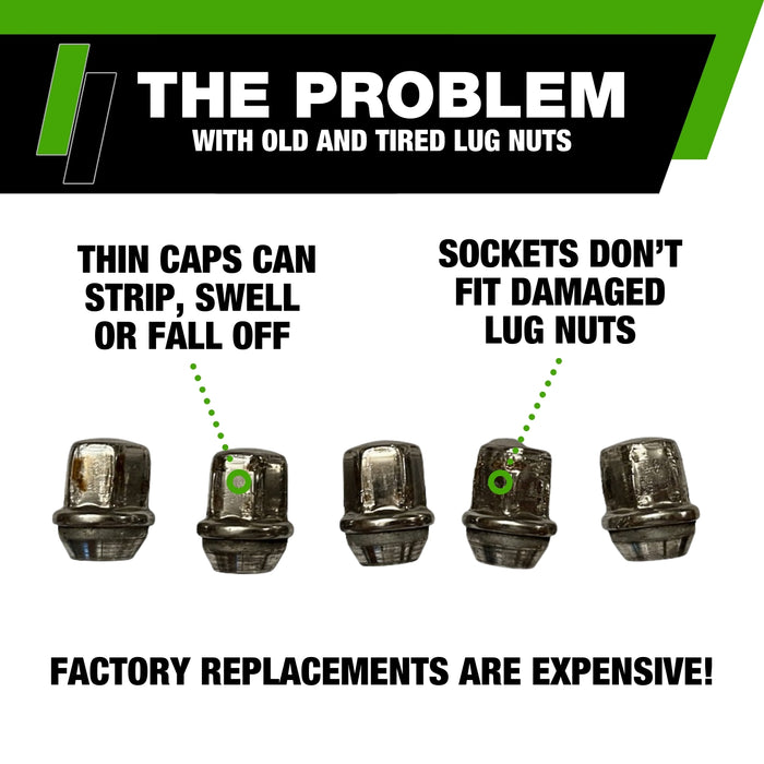 DPAccessories Lug Nuts | Compatible Replacement for Chevrolet Cadillac Buick | 9597846, 9598179 | For Factory/OEM Wheels Only
