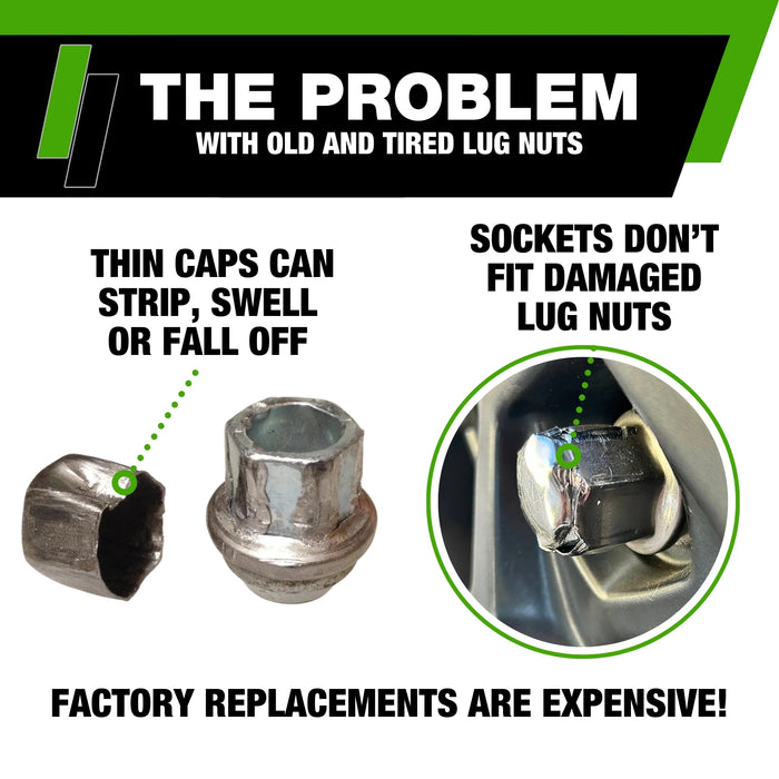 DPAccessories Lug Nuts | Compatible Replacement for Dodge Jeep RAM | 6509422AA | For Factory/OEM Wheels Only